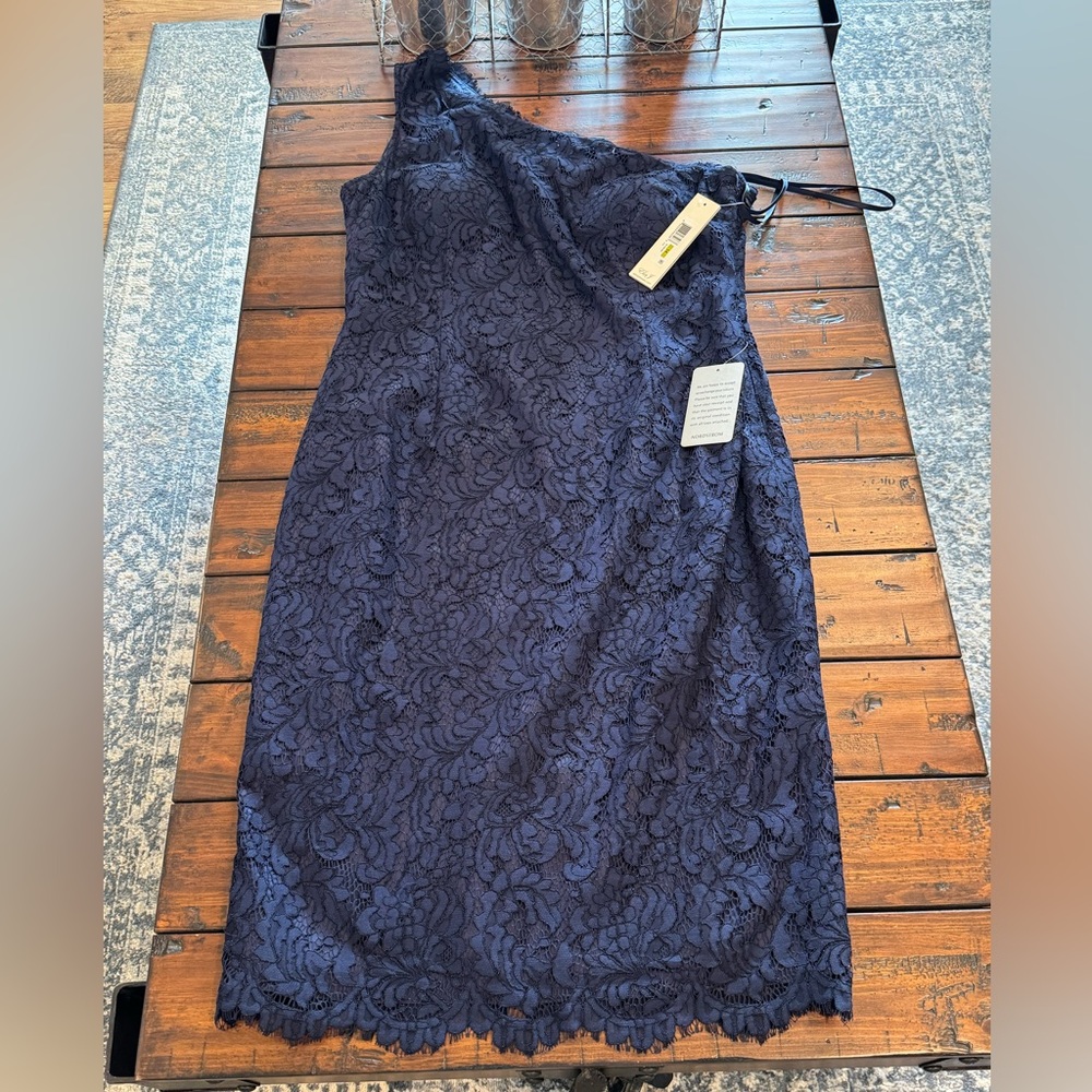 NWT Eliza J One Shoulder Lace Evening Dress Sz 14